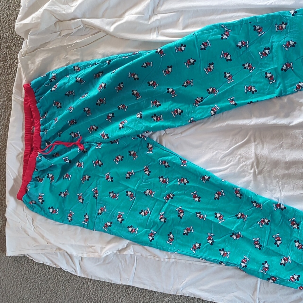 MICKEY MOUSE Pajama pants Teal and Red Size 1XL